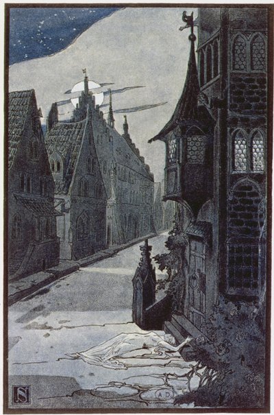The Plague of Guebwiller in 1348, from The Legends of Alsace by Georges Spetz, 1905 by Leon Schnug